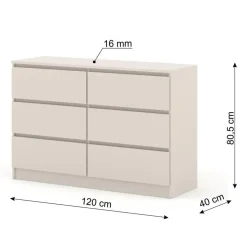 Maja dressoir S6 120 cm kashmir beige