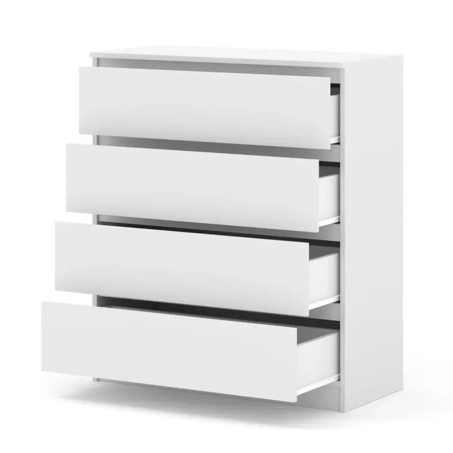 Maja dressoir S4 40x90x104 cm wit mat met 4 lades