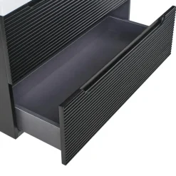 MAKANA - Badkamermeubel met wastafel - Zwart - 80 cm - MDF