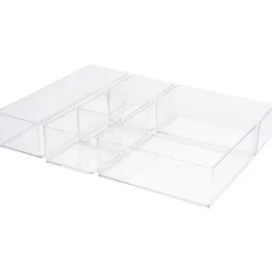 Make-up organizer - 6-vaks - transparant acryl - 30 x 22,5 x 5 cm