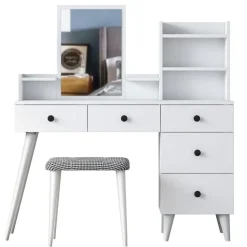 Make-up Tafel - 112cm - Incl. Kruk - Bulon