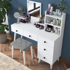 Make-up Tafel - 112cm - Incl. Kruk - Bulon