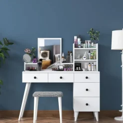 Make-up Tafel - 112cm - Incl. Kruk - Bulon