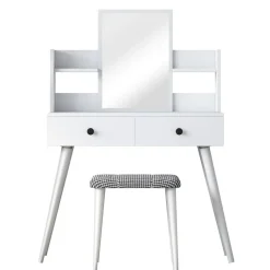 Make-up Tafel Wit - 112cm - Incl. Kruk - Bulon