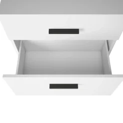 Malika - Wastafelonderkast 60 cm met 1 klep 1 lade in antraciet wit