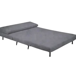 Mallory - Slaapbank 140 cm in antraciet fluweel