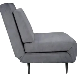 Mallory - Slaapbank 140 cm in antraciet fluweel