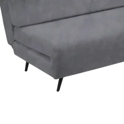 Mallory - Slaapbank 140 cm in antraciet fluweel