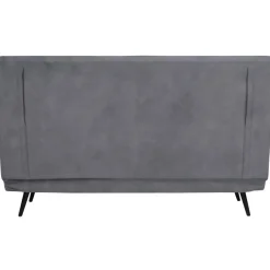 Mallory - Slaapbank 140 cm in antraciet fluweel