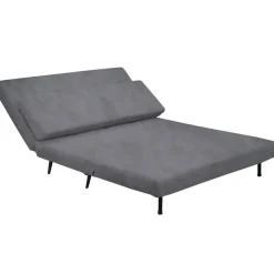 Mallory - Slaapbank 140 cm in antraciet fluweel