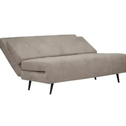 Mallory - Slaapbank 140 cm in taupe fluweel
