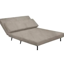 Mallory - Slaapbank 140 cm in taupe fluweel
