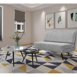 Mallory - Slaapbank 140 cm in grijze stof