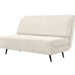 Mallory - Slaapbank 140 cm in crèmekleurige stof