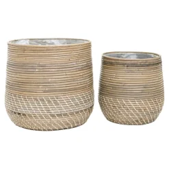 Mand Naturel Rotan - Set Van 2 - Moro Kubu