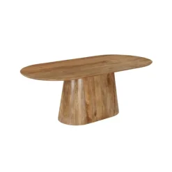 Mangohoutonline - Eettafel Nova Capsule 210x100cm Rechthoekig - Bruin - Mahom