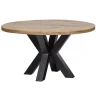 Mangohoutonline - Eettafel Madison 150cm Rond - Bruin - Mahom