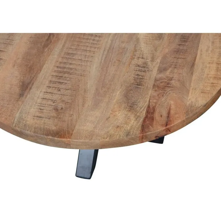 Mangohoutonline - Eettafel Madison 150cm Rond - Bruin - Mahom