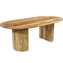 Mangohoutonline - Eettafel Chiara 210x100cm Rechthoekig - Bruin - Mahom