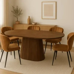 Mangohoutonline - Eettafel Nova Capsule Donkerbruin 240x110cm Rechthoekig