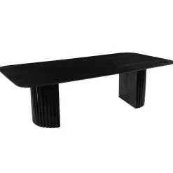 Mangohoutonline - Eettafel Lucia Black 260x120cm Rechthoekig - Zwart - Mahom