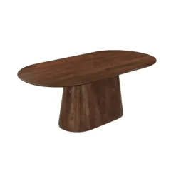 Mangohoutonline - Eettafel Nova Capsule Donkerbruin 210x100cm Rechthoekig