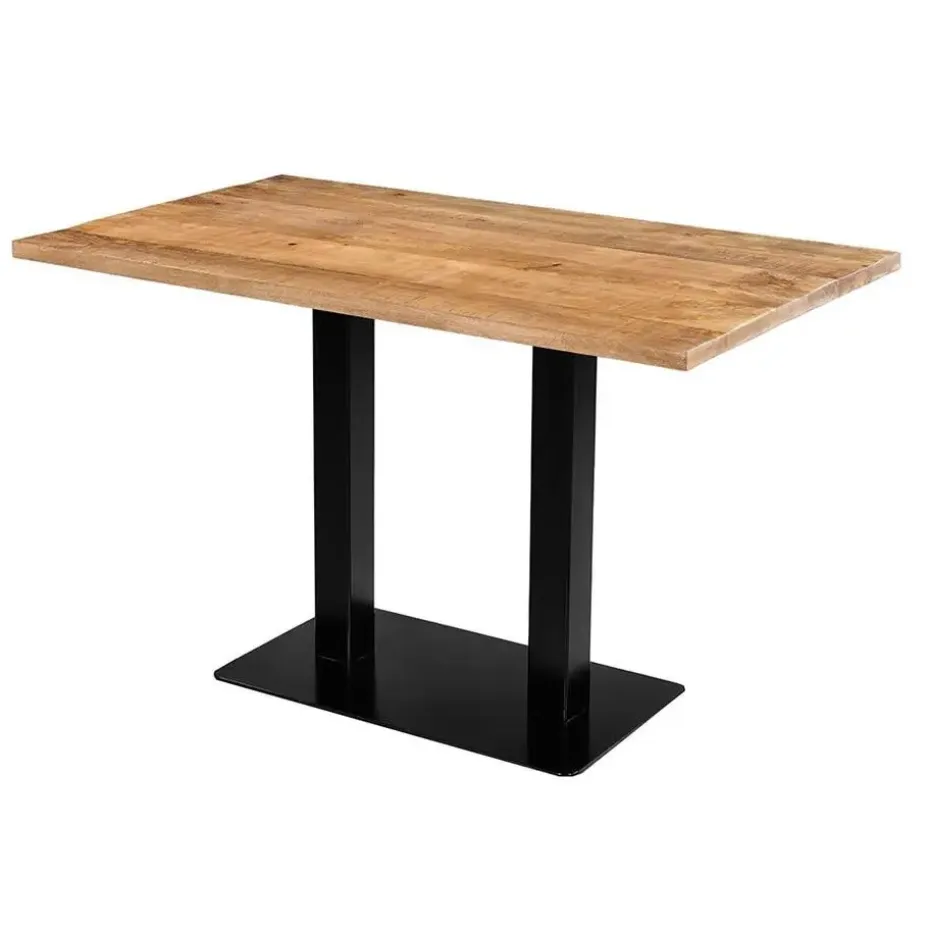 Mangohoutonline - Horecatafel Rechthoek 120x70cm Rechthoekig - Bruin - Mahom