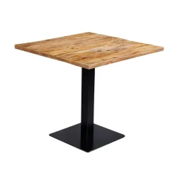 Mangohoutonline - Horecatafel Vierkant 80x80cm Vierkant - Bruin - Mahom