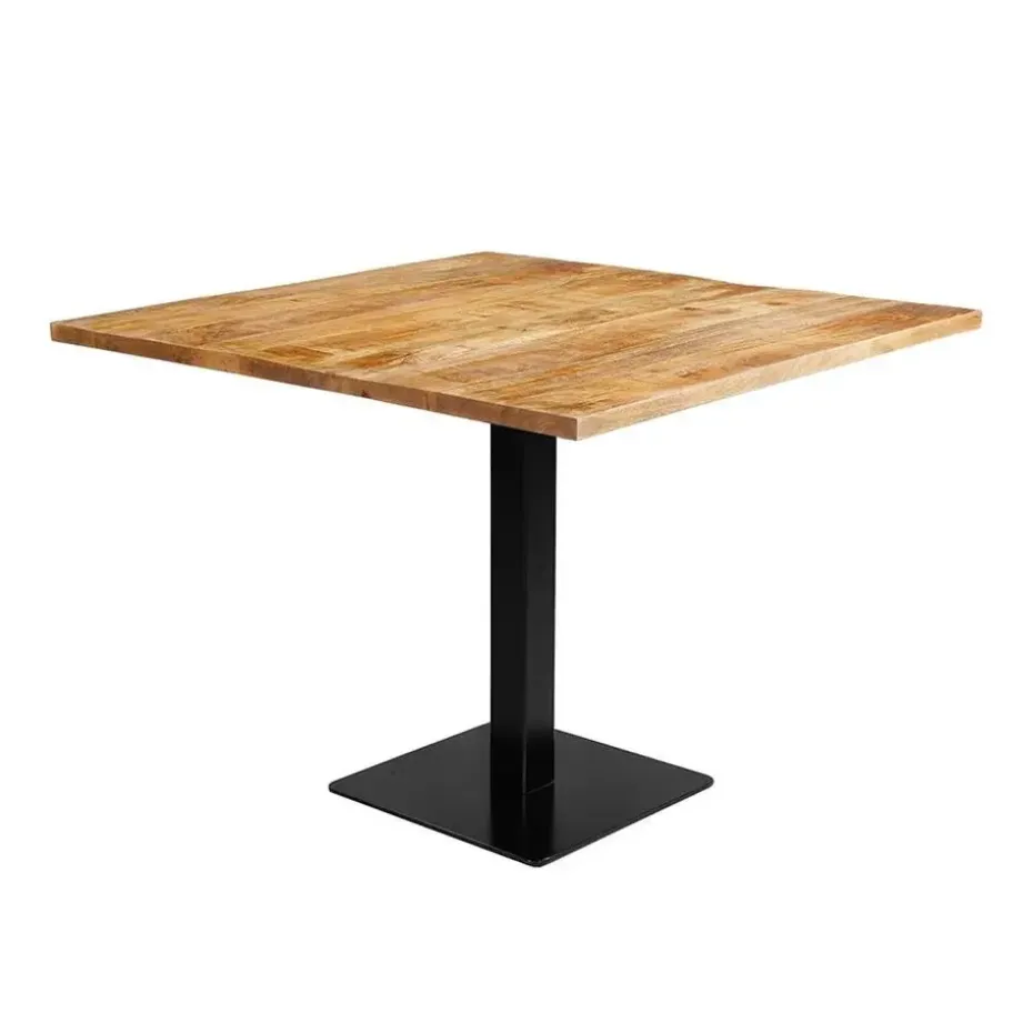 Mangohoutonline - Horecatafel Vierkant 100x100cm Vierkant - Bruin - Mahom