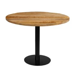 Mangohoutonline - Horecatafel Rond Ø100cm Rond - Bruin - Mahom
