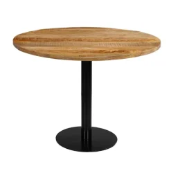 Mangohoutonline - Horecatafel Rond Ø100cm Rond - Bruin - Mahom