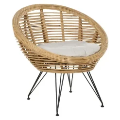 MARATEA - Tuinstoel set van 2 - Lichtbeige - Rotan