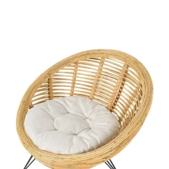 MARATEA - Tuinstoel set van 2 - Lichtbeige - Rotan