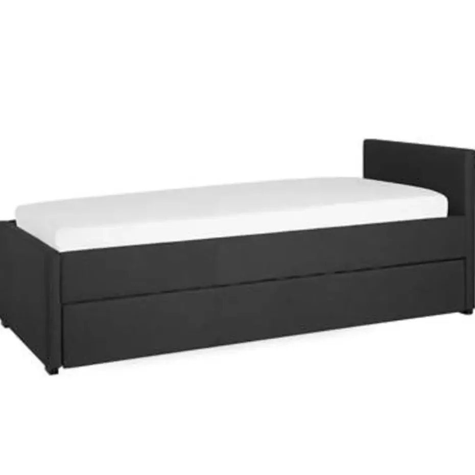 MARMANDE - Onderschuifbed - Grijs - 80 x 200 cm - Polyester