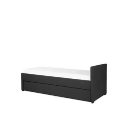 MARMANDE - Onderschuifbed - Grijs - 80 x 200 cm - Polyester