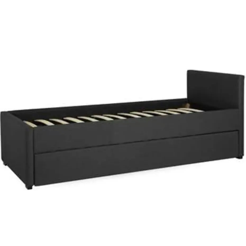 MARMANDE - Onderschuifbed - Grijs - 80 x 200 cm - Polyester