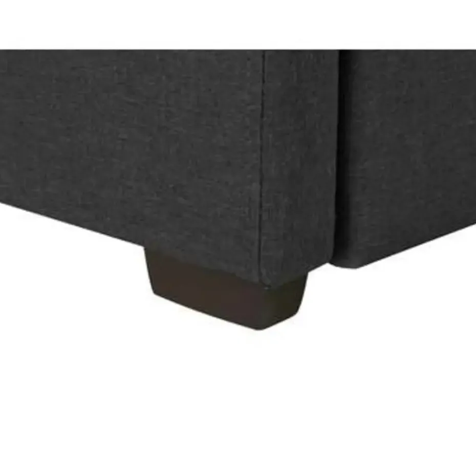 MARMANDE - Onderschuifbed - Grijs - 80 x 200 cm - Polyester