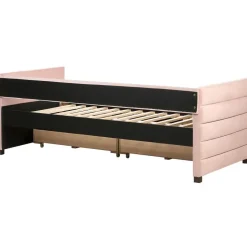 MARRAY - Slaapbank - Roze - 90 x 200 cm - Fluweel