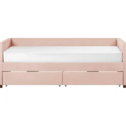 MARRAY - Slaapbank - Roze - 90 x 200 cm - Fluweel