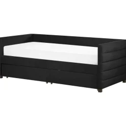 MARRAY - Slaapbank - Zwart - 90 x 200 cm - Fluweel