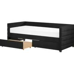 MARRAY - Slaapbank - Zwart - 90 x 200 cm - Fluweel