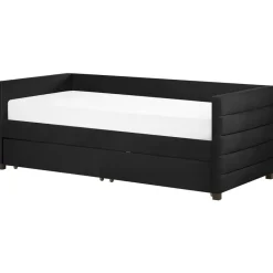 MARRAY - Slaapbank - Zwart - 90 x 200 cm - Fluweel