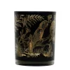 Mars & More Waxinelichthouder - zwart - glas - papegaai - 10 cm