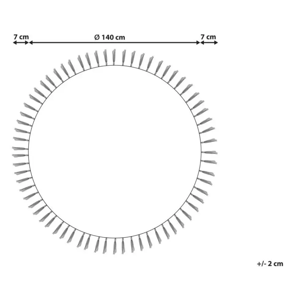 MARTS - Vloerkleed - Beige/Bruin - 140 cm - Jute