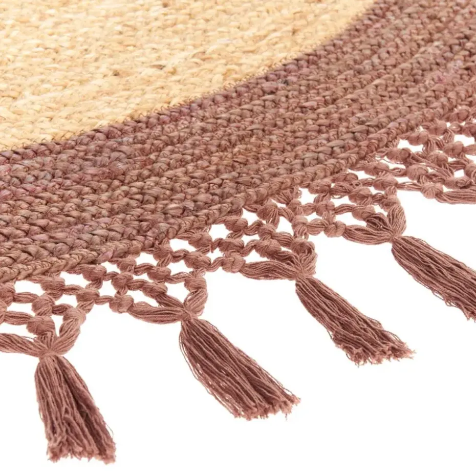 MARTS - Vloerkleed - Beige/Bruin - 140 cm - Jute