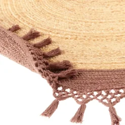 MARTS - Vloerkleed - Beige/Bruin - 140 cm - Jute