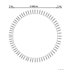 MARTS - Vloerkleed - Beige/Groen - 200 cm - Jute