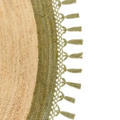 MARTS - Vloerkleed - Beige/Groen - 200 cm - Jute