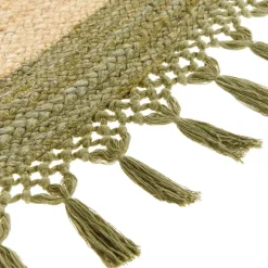 MARTS - Vloerkleed - Beige/Groen - 200 cm - Jute