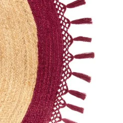 MARTS - Vloerkleed - Donkerrood - 200 cm - Jute